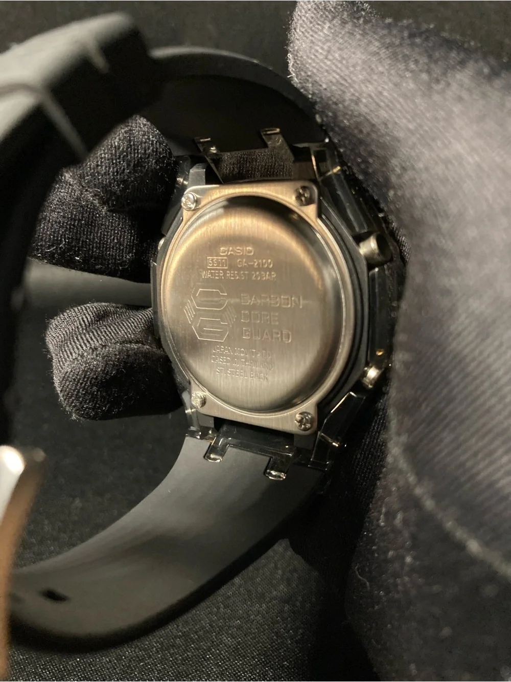 Clear and Black G Shock Ga2100